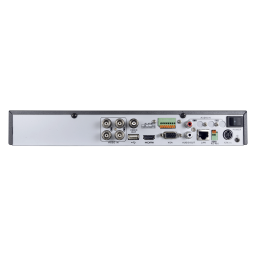 SFI-HTVR6104A-HEVC Enregistreur 5n1 Safire H.265+ Économisez de l'espace et de la bande passante 4 CH HDTVI / HDCVI / AHD / CVBS / 1 IP 4Mpx LiteHDTVI/1080p (12FPS) Sortie HDMI Full HD, VGA et BNC (CVBS) Alarmes (4/1) | 1 CH audio / 1 HDD