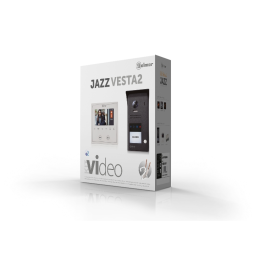 EVI-GKITJAZZ/V2B Kit vidéo couleur JAZZ 1 appel contenant : - 1 platine de rue vidéo en ZAMAC 1 appel (avec leds de signalisation) - 1 alimentation  - 1 moniteur vidéo couleur 4.3" mains-libres G VESTA -2