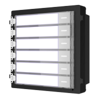 Module d'extension Safire appel vers différents moniteurs 6 boutons 6 Etiquettes personnalisés avec LED Apte pour extérieur IP65 Montage modulaire