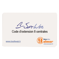 Code d'extension pour BSOFTWEB de 4 à 8 centrales UAV 0151/IP05 et U AV 0151/IP06 (PROXIMAN)