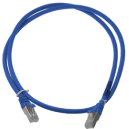 Cordon S/FTP CAT6A patch LSZH bleu 0.3M