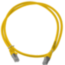 Cordon S/FTP CAT6A patch LSZH jaune 0.3M