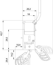 IZX-BMK100C Contact fond de pene inverseur 3 cosses a souder