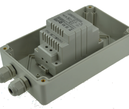 Alim. 230V AC / 24V DC (24-28V) / 1,25A boîtier ABS IP 65 180 x 105 x 80 mm 2 PE