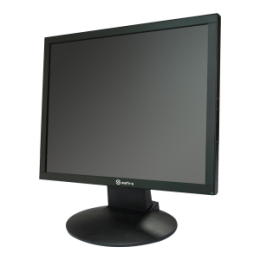 Moniteur SAFIRE LED 19" 4N1 Conçu pour la vidéosurveillance 24/7 HDMI, VGA, BNC et Audio Résolution 1280x1024 Hauts-parleurs intégrés Soporte VESA 75x75 mm