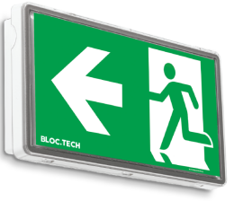 BAES Evacuation BLOC.TECH S Batterie LiFePO4 Aut 1H Flux 143Lm IP65/IK08 SATI - TeleDiag