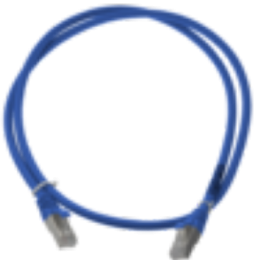 Cordon S/FTP CAT6A patch LSZH bleu 01.5M