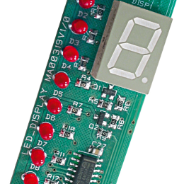 Ecran à 7 segments et  Leds pour indication locale sur un BR100