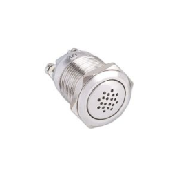 Buzzer acier inoxy d=19 mm 24v dc / 30ma 85 db / 30 cm