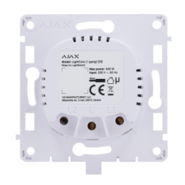 AJA-LIGHTCORE-2W Relais interrupteur va et vient sans fil 868 Mhz Jeweller Portée de communication jusqu'à 1100 m Alimentation 230 V CA 50 Hz Pas besoin de fil neutre