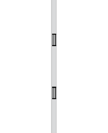 Tube em vertical 2,20m 2 x 1200 lbs 12/24v dc nf s 61-937