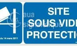 Panneau Site Sous Vidéo Protection 200x75 mm Vinyl adhésif