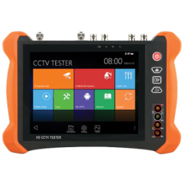 Testeur CCTV Multifonctionnel - Accepte caméras HDTVI  HDCVI AHD (4K) | CVBS | IP (4K) - Écran LCD couleur 8" 2048 X 1536  - Test vídeo, audio, câbles UTP et TDR - Conéxion WiFi /Multimètre numérique