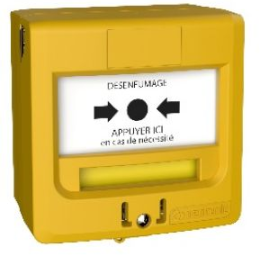 Déclencheur Manuel JAUNE simple contact NEUTRONIC Gamme 57XX