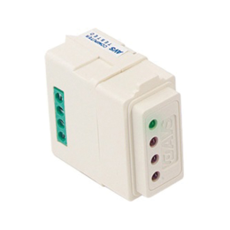 Lecteur pour clés TOUCH à connecter sur un port série RS485 pour centrale LUCKY et XTREAM 640 - 4 Leds d'information immédiate à propos de la centrale sur lequel il est connecté - petite taille -RS 7B N série Vimar EICON BLANC