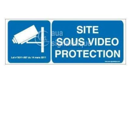 Panneau Site Sous Vidéo Protection 200x75 mm PVC 1,5mm