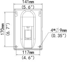 UNV-TR-WE45-IN Col de cygne pour caméra -  Dimensions 230x141x201mm - Compatible avec gammes UNV (IPC62X) et accessoires TR-xx08-IN -  Place disponible dans le support pour connexion