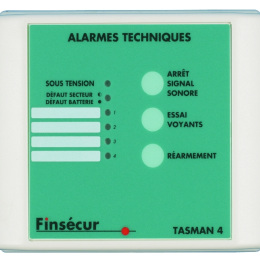 Coffret d'alarmes techniques 2 entrées contacts sec NO/NF - Alimentation 220 v et pile 9 v Sortie alimentée et sortie report de synthèse