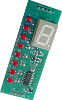 Ecran à 7 segments et  Leds pour indication locale sur un BR100