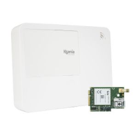 KIT lares 4.0 wls 96 + module add-on 4G/LTE, gestion jusquà 96 zones totales, dont 40 filaires et 18 sorties en boîtier polycarbonate blanc, sirène intérieure, alimentation 25W et logement pour batterie au plomb 12V-2Ah . Dimensi