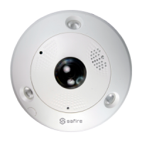 Caméra IP Safire 12 Megapixel - 1/1.7 Progressive CMOS - Compression H.265+/H.265/H.264+/H.264 - Objectif 2 mm Fisheye - IR LEDs Portée 15 m - Microphone intégré