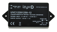 Convertisseur de tension entree 12-28v ac ou 12-50v dc / sortie 12v dc / 1a