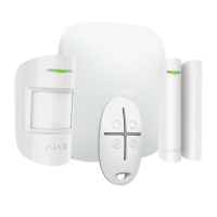 Ajax - Système d'alarme sans fil WiFi, double carte SIM et réseau local 3G - Protocole Jeweller 868MHz - Kit comprenant: AJA-HUBPLUS-W, 1 AJA-MOTIONPROTECT-W,  1 AJA-DOORPROTECT-W et 1AJA-SPACECONTROL-W